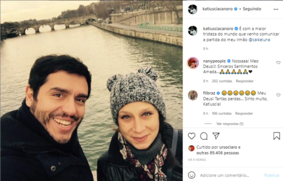Postagem da atriz Katiuscia para se despedir de  Luna (Foto Reprodução/Instagram)