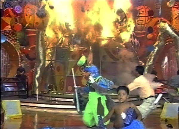 incêndio no programa da Xuxa (Foto: Reprodução, Globo) 