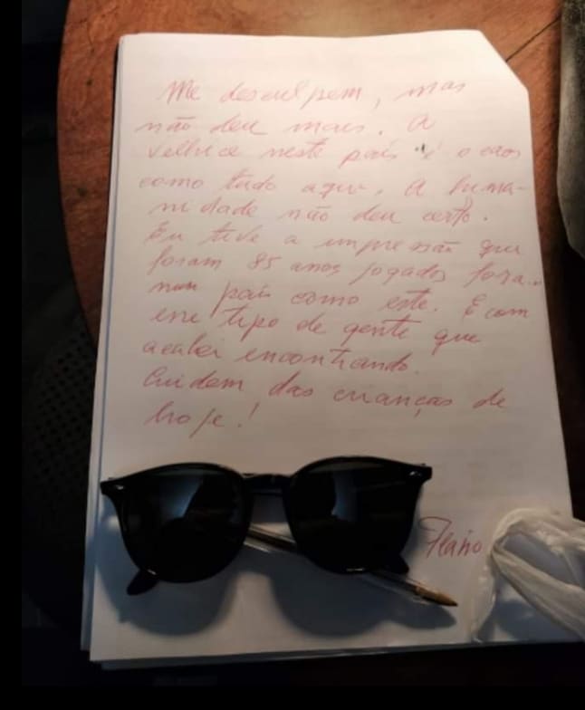 Carta deixada pelo ator de Tapas e Beijos (Foto: Reprodução, Instagram)