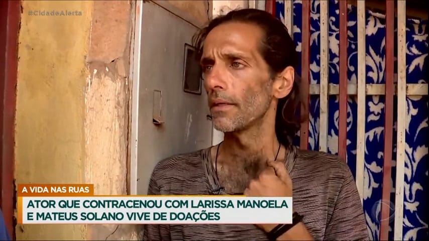 Ex-ator da Globo virou morador de rua e falou com o Cidade Alerta (Foto: Divulgação/ Record)