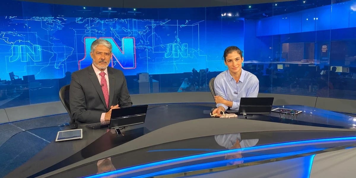 William Bonner e Renata Vasconcellos comandam o Jornal Nacional, da Globo