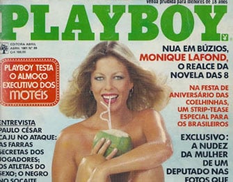 Monique Lanfond na capa da Playboy, edição deu o que falar (Foto Reprodução/Internet)