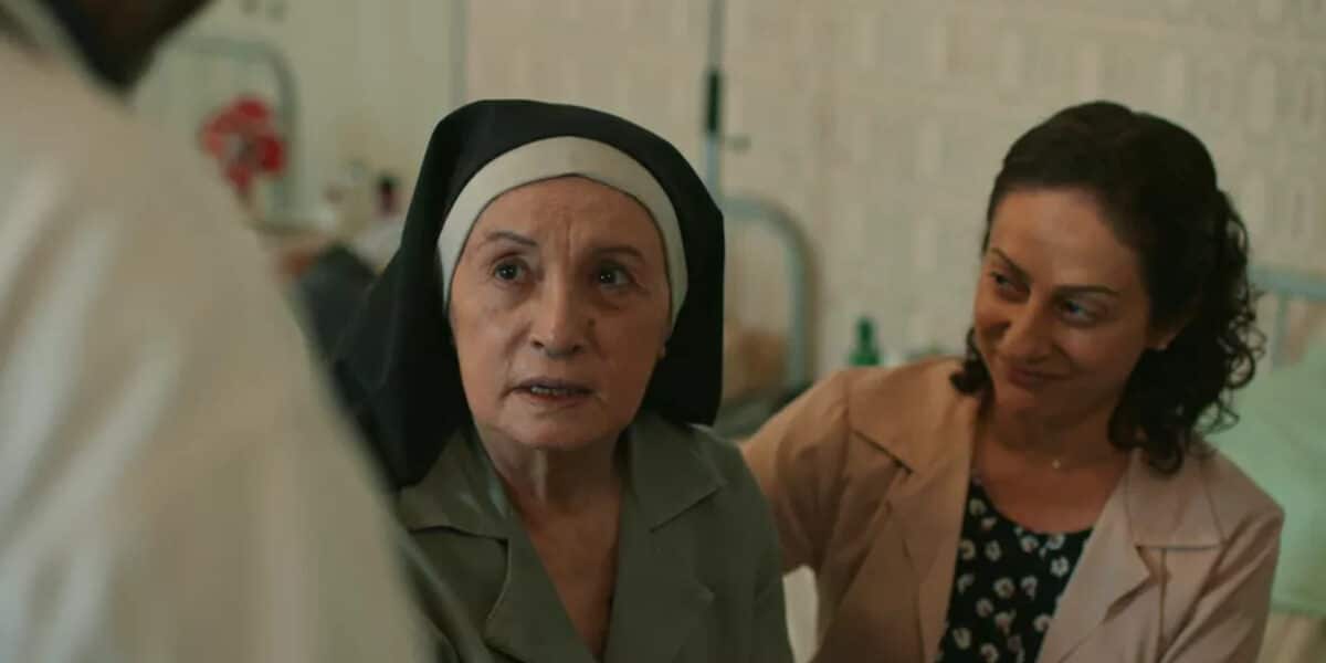 Joana Fom como "Irmã Graça" na coprodução da Globo , juntamente com a "Conspiração Filmes" (Foto Reprodução/Internet) 