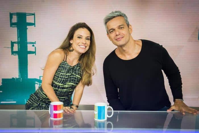 Maíra Charken e Otaviano Costa no findado "Vídeo Show" (Foto Reprodução/Gshow)