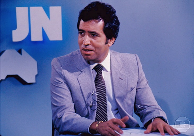 Berto Filho fez parte do Jornal Nacional entre a década de 70 e 80 (Foto Reprodução/Memória Globo)