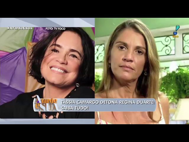 O escândalo envolvendo Tássia e Regina Duarte acabou sendo noticiado pelo "A Tarde é Sua" (Foto Reprodução/Internet)
