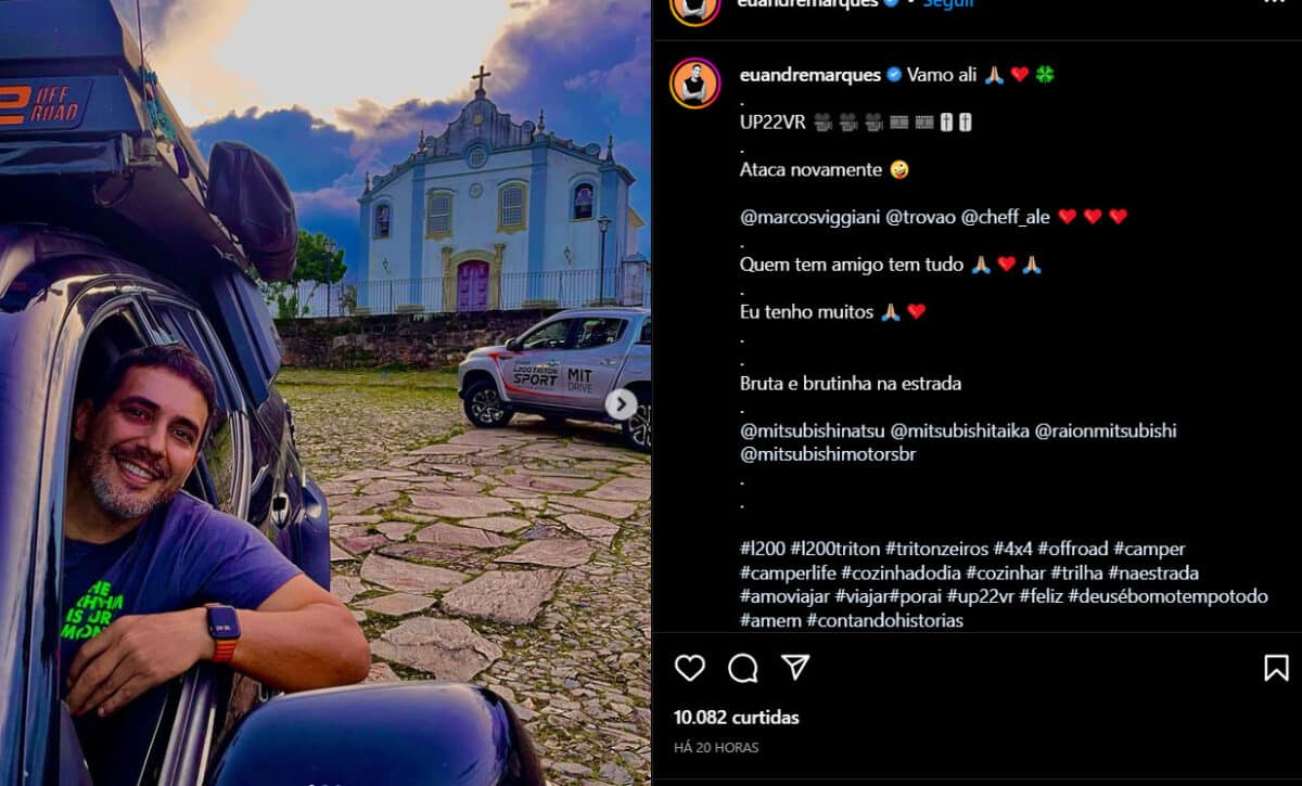 Ultima postagem do ex apresentador da Globo nas redes sociais (Foto Reprodução/Instagram)