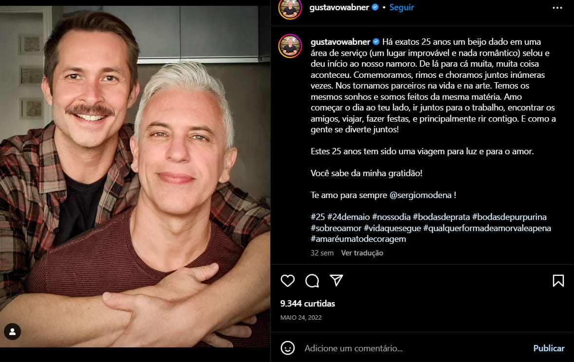 Guilherme Wabner e Sergio Módena (Foto Reprodução/Instagram)