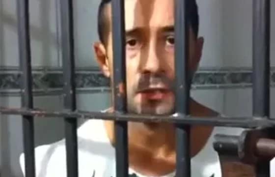 Marcos Oliver fez vídeo direto da cadeia  (Foto: Reprodução)