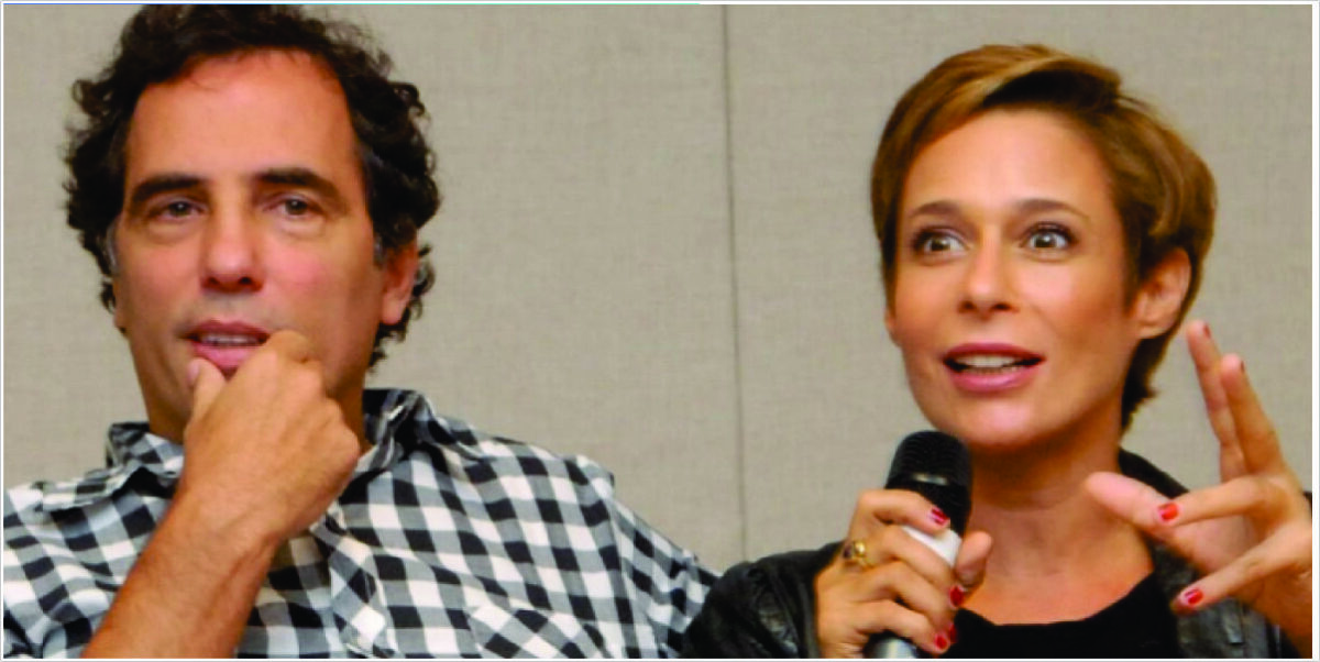 Andréa Beltrão e o marido Maurício Farias (Foto: Reprodução/ Globo)