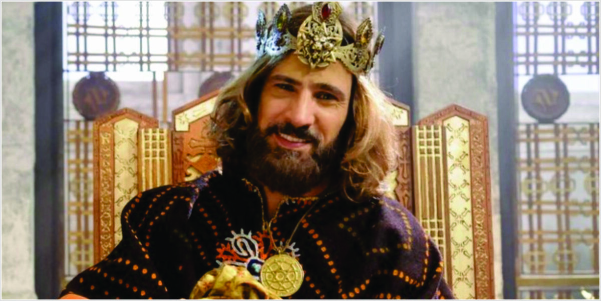 Leonardo Brício estrelou a minissérie bíblica "Rei Davi" da Record (Foto: Reprodução/ Record)