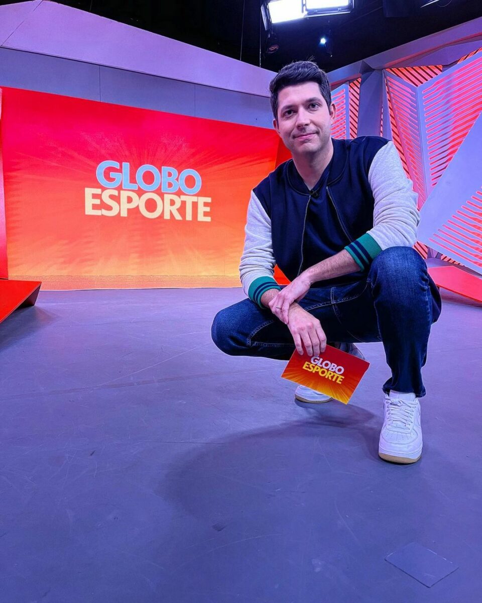 Caio Maciel no Globo Esporte (Foto: Reprodução/Instagram)