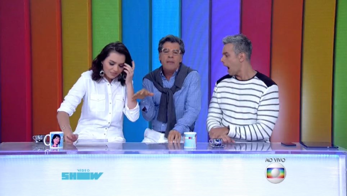 Monica Iozzi, Paulo Betti e Otaviano Costa (Foto: Reprodução/Globo)