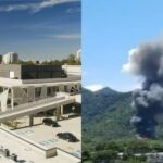 Incêndio tomou conta de estúdio da Globo (Foto: Divulgação)