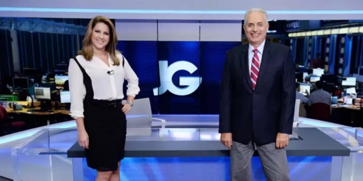 Christiane Pelajo e William Waack no Jornal da Globo (Foto: Divulgação)