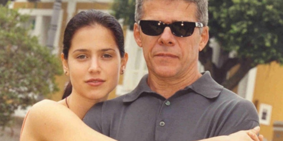 A atriz Mel Lisboa e o ator José Mayer em Presença de Anita 