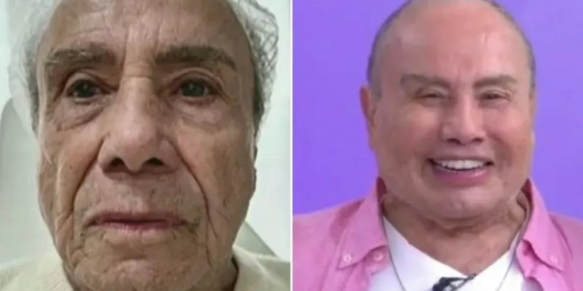 Antes e depois do ator Stênio Garcia (Foto: Reprodução, SBT)