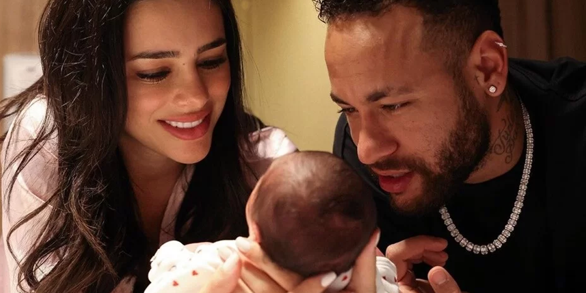 Bruna Biancardi, Neymar e sua filha (Foto: Reprodução, Instagram)