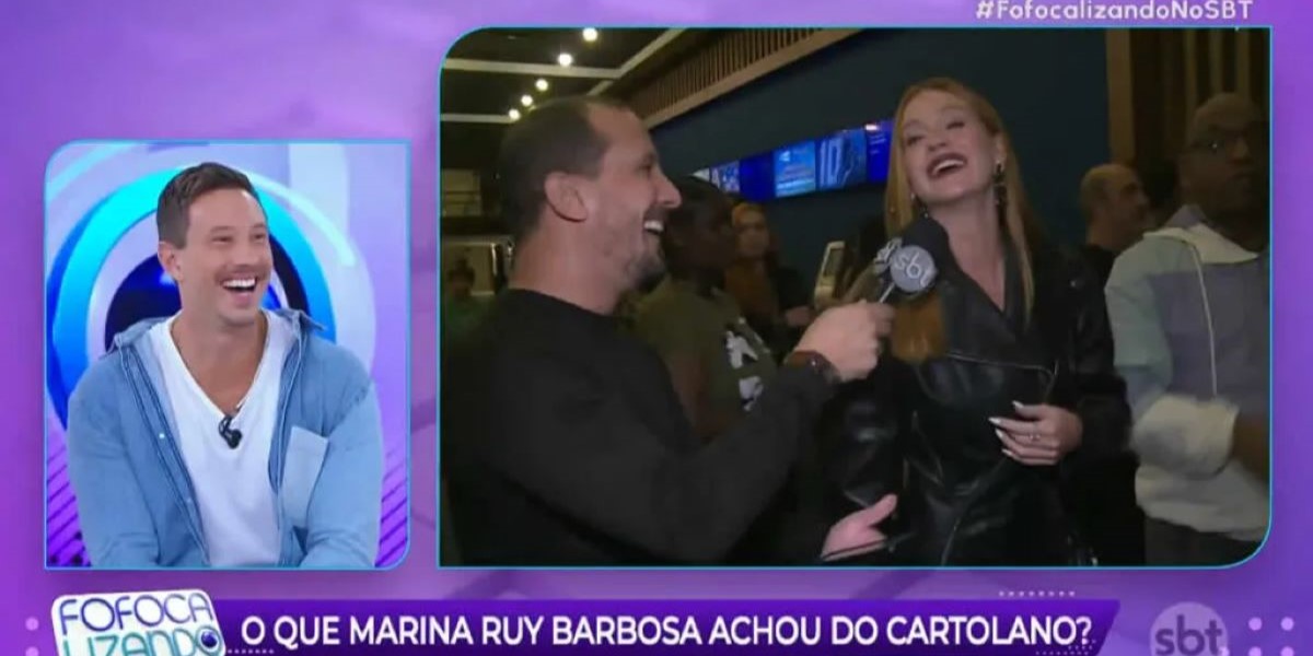 Marina Ruy Barbosa em entrevista (Foto: Reprodução/SBT) 