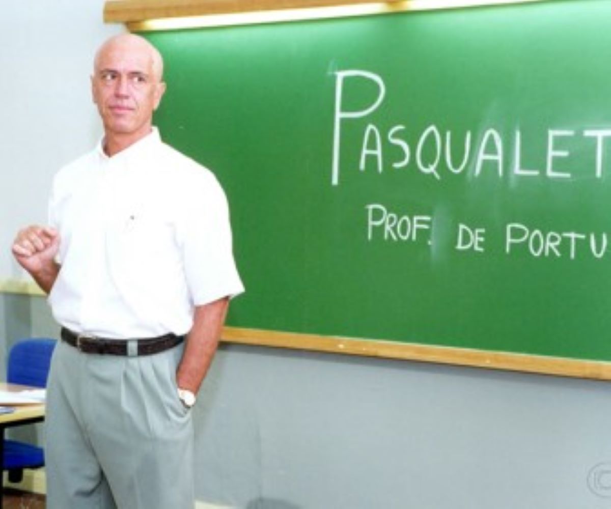 Nuno Leal Maia na pele do Professor Pasqualete (Foto: Renato Maia/TV Globo)